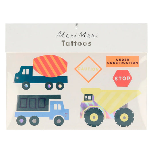 Meri Meri Temporary Tattoos - Construction Site