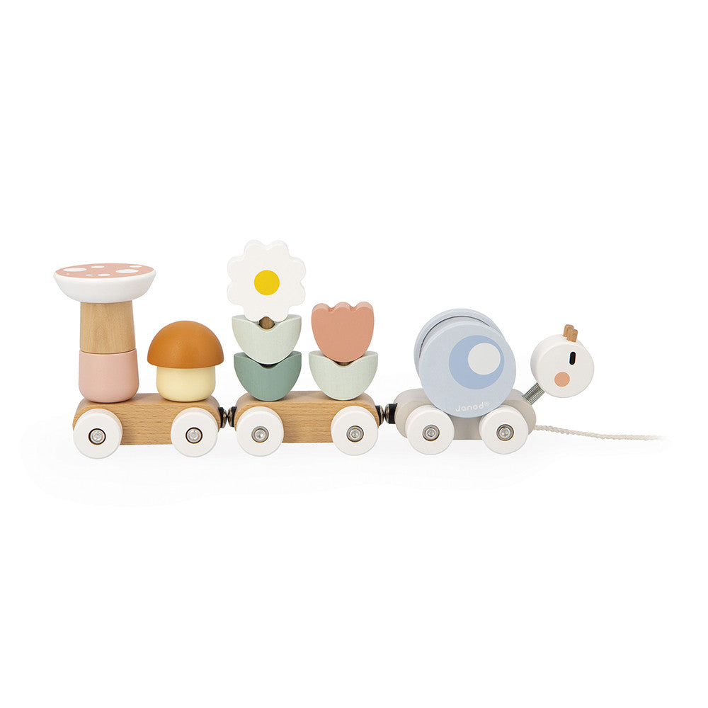 Sweet Cocoon Snail Train by Janod