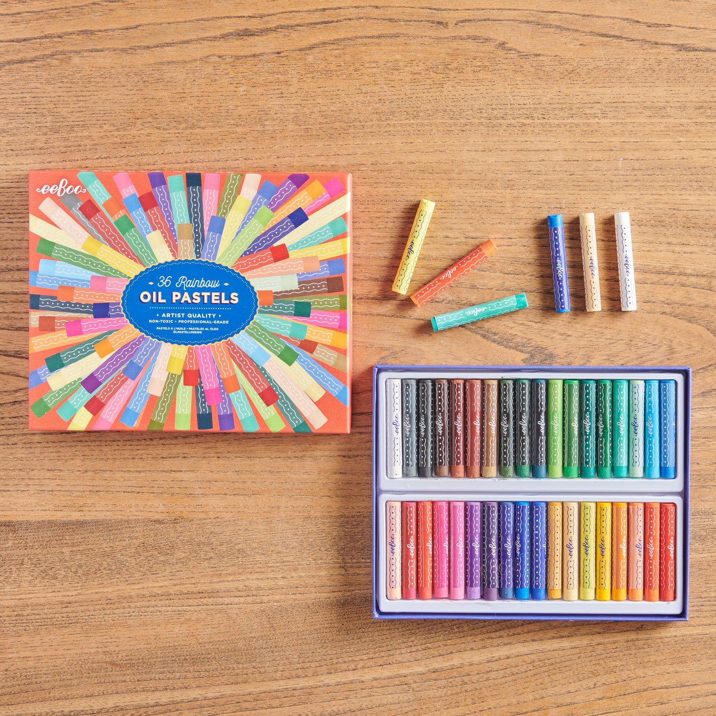 Rainbow Pastels 36-Color Set by eeBoo
