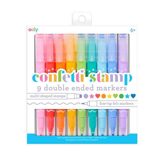 Confetti Stamp Double-Ended Markers by OOLY