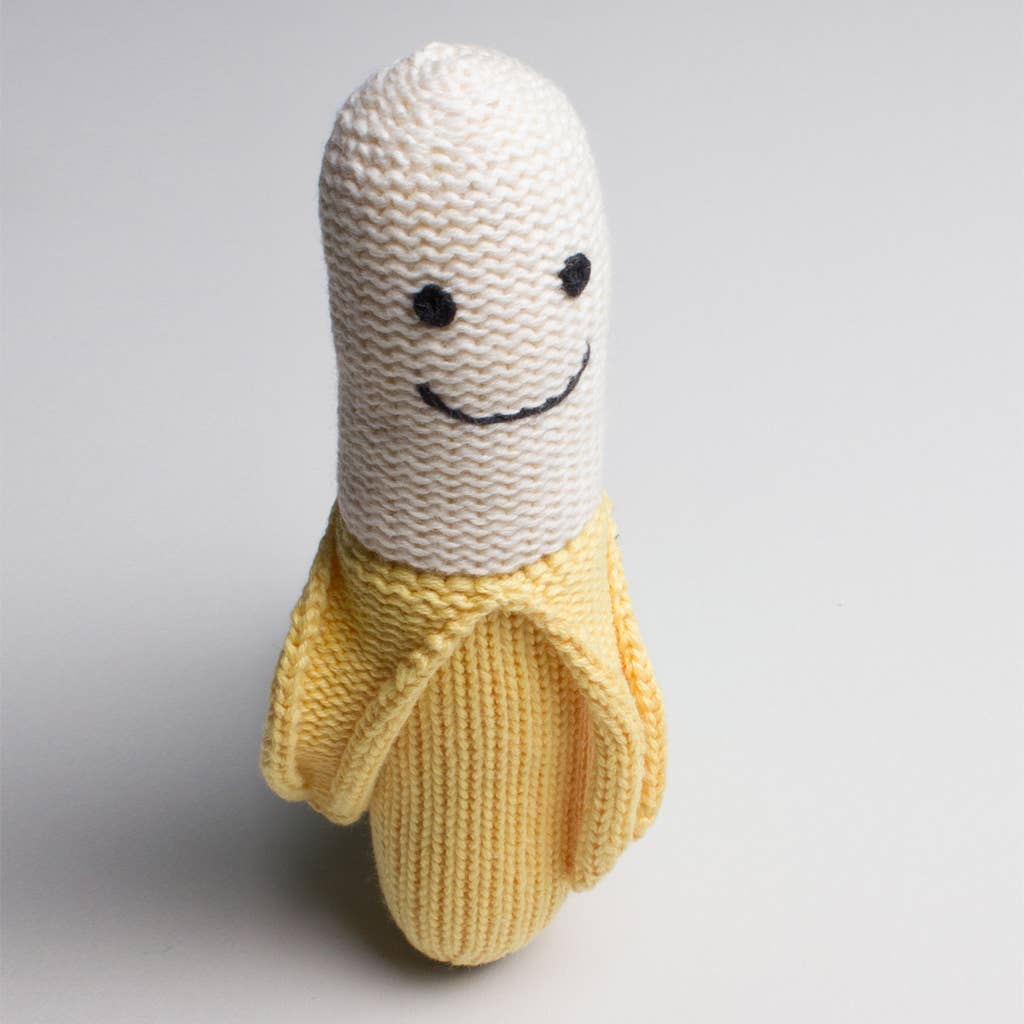 Banana Rattle Organic Baby Toy by Estella NYC