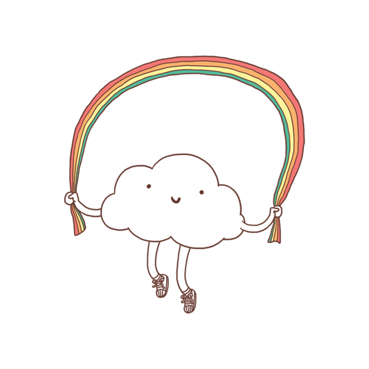 Skipping Rainbow Temporary Tattoo Pair - Tattly