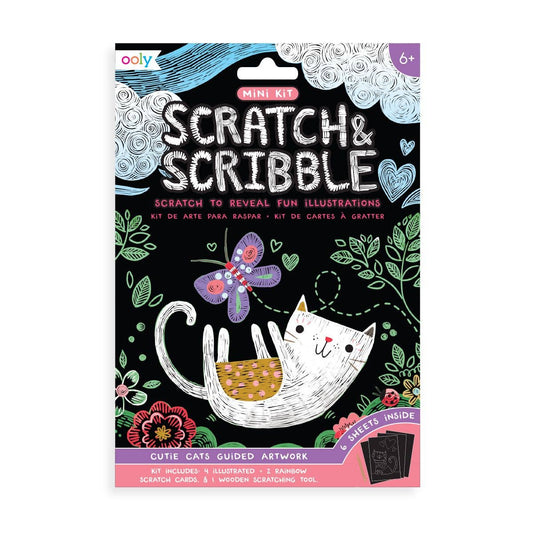 Mini Scratch & Scribble Art Kit: Cutie Cats by OOLY