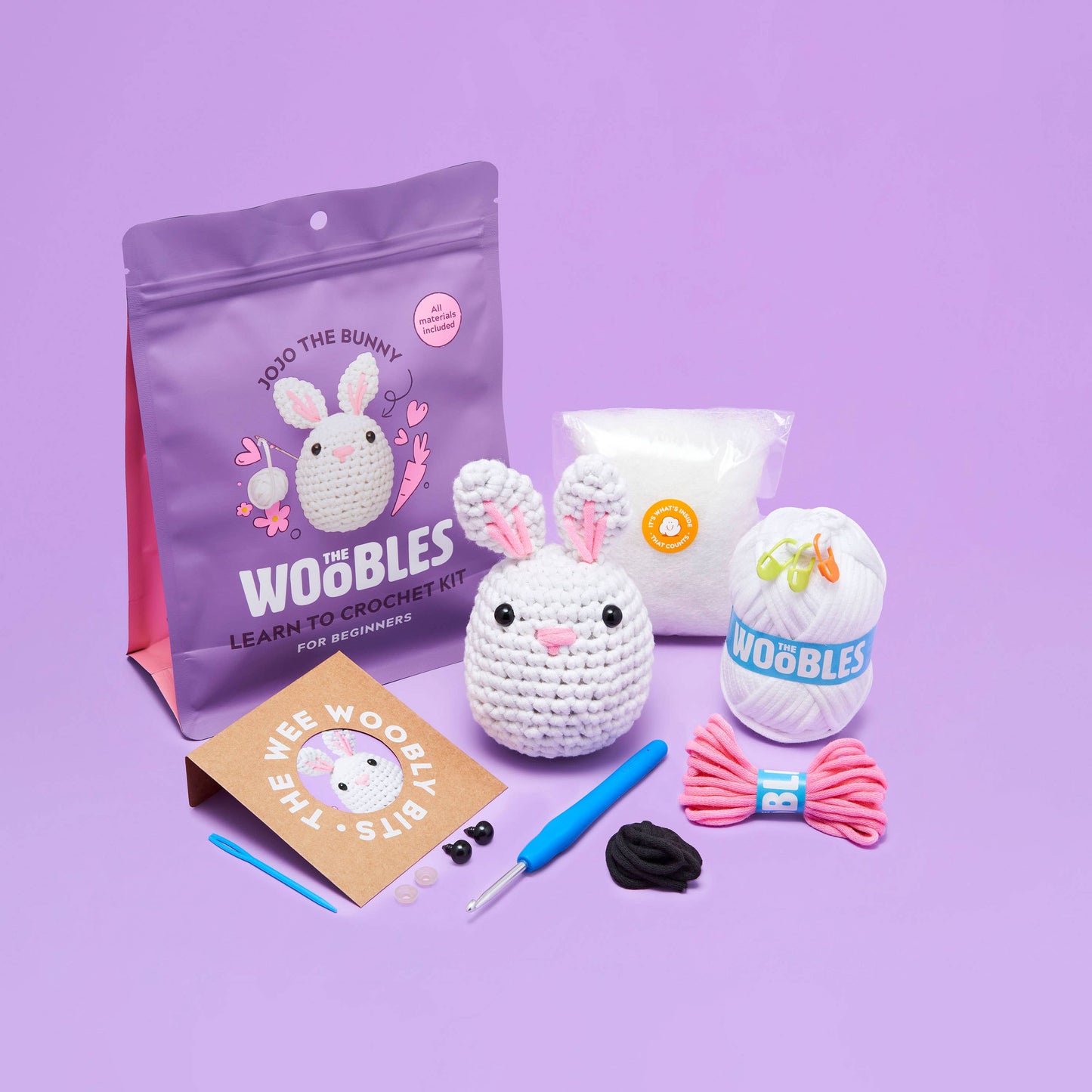 Jojo the Bunny Beginner Crochet Kit | The Woobles