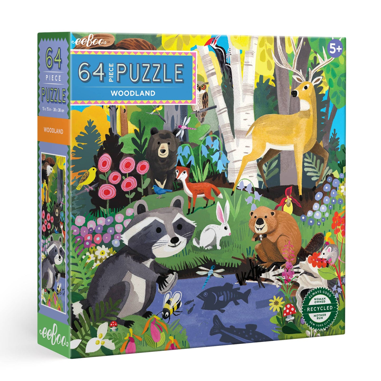 Woodland 64 Piece Puzzle by eeBoo