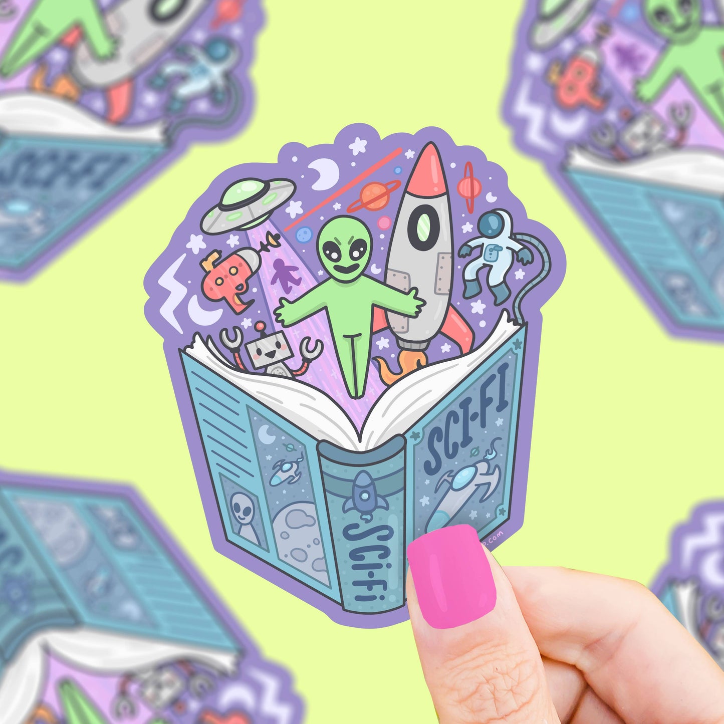 Sci-Fi Book Club Bookish Kitchen Vinyl Sticker