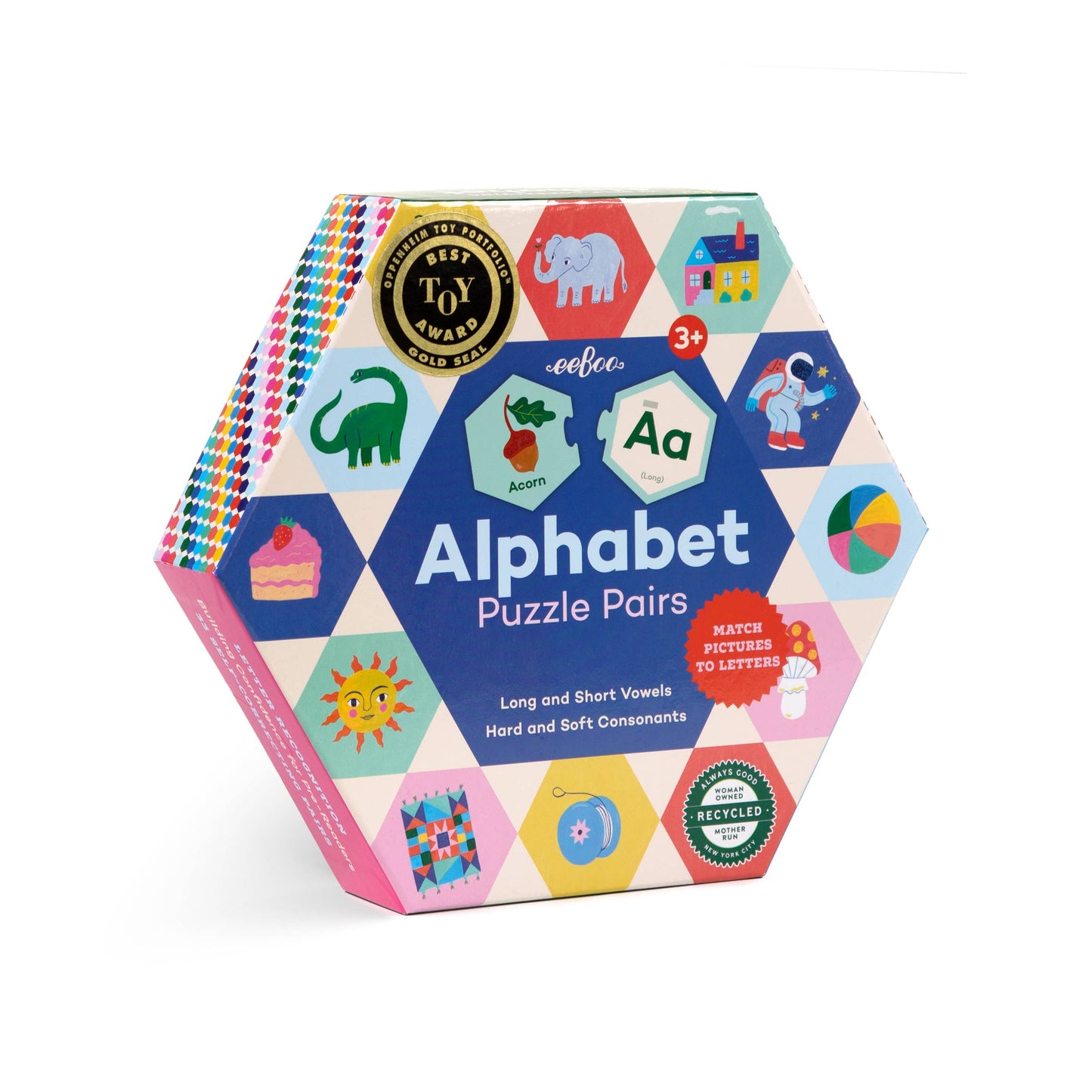 Alphabet Hexagon Puzzle Pairs by eeBoo