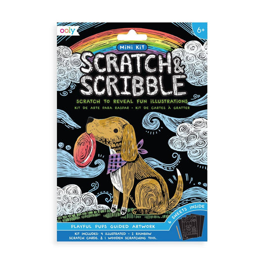 Mini Scratch & Scribble Art Kit: Playful Pups by OOLY