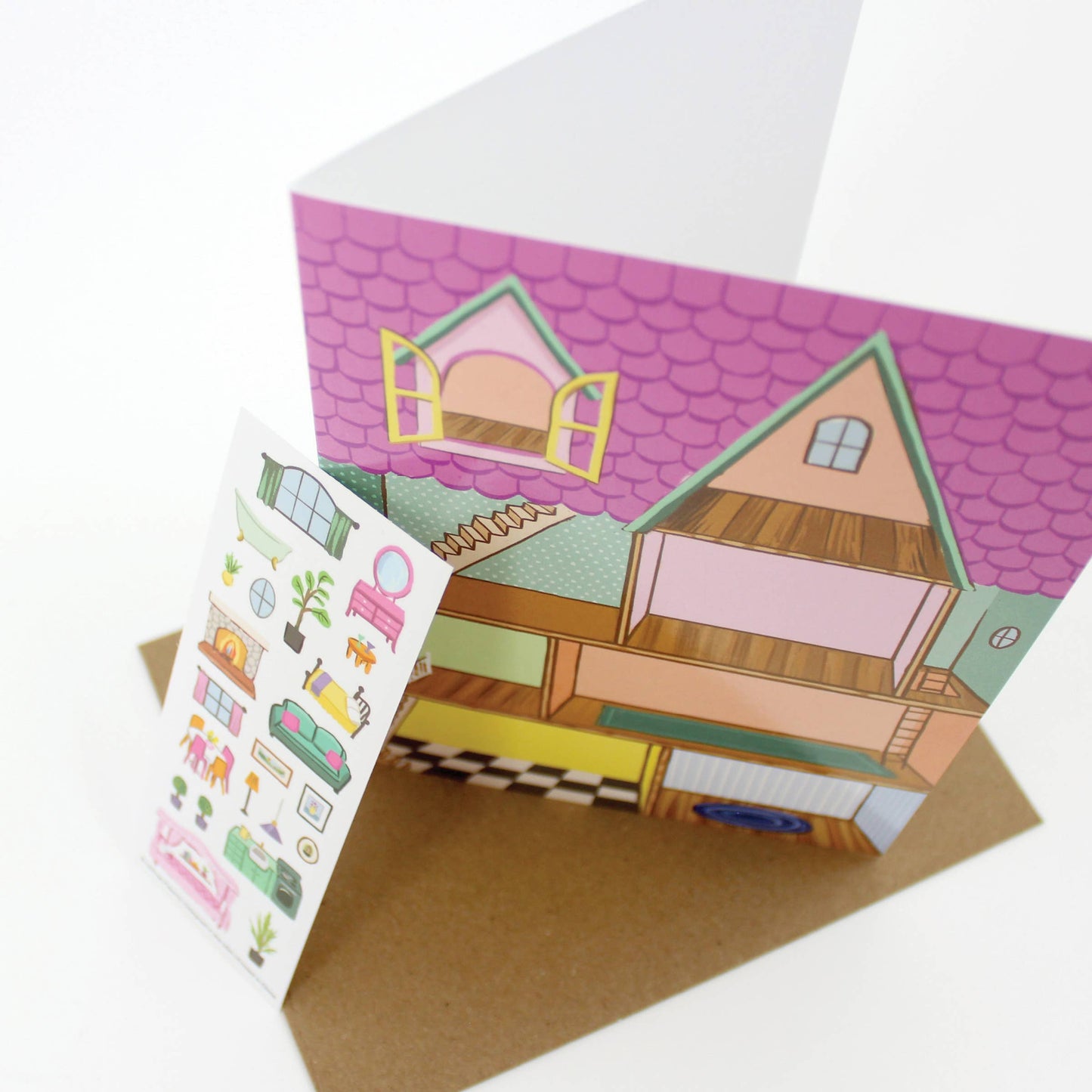 Sticker Scene Card - Dollhouse