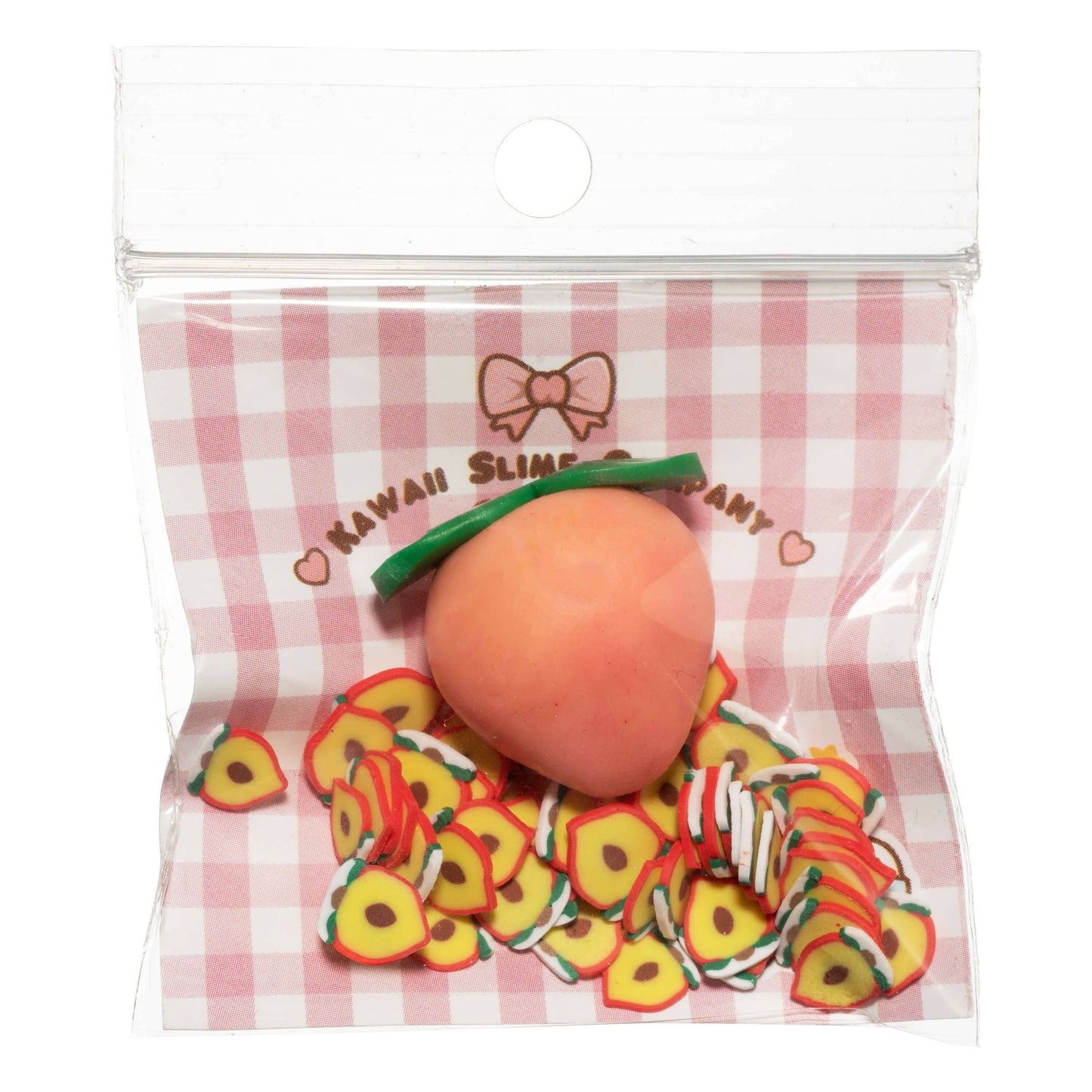 Peach Pie Filling Jelly Cube Slime by Kawaii Slime Company