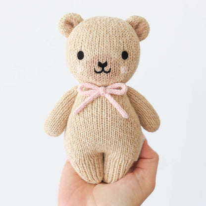 Baby Honey Bear (blush bow) - cuddle + kind