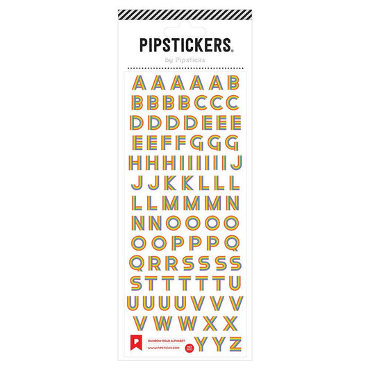 Rainbow Road Alphabet PipStickers