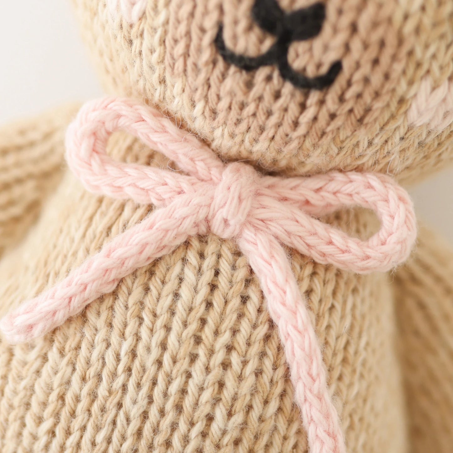 Baby Honey Bear (blush bow) - cuddle + kind