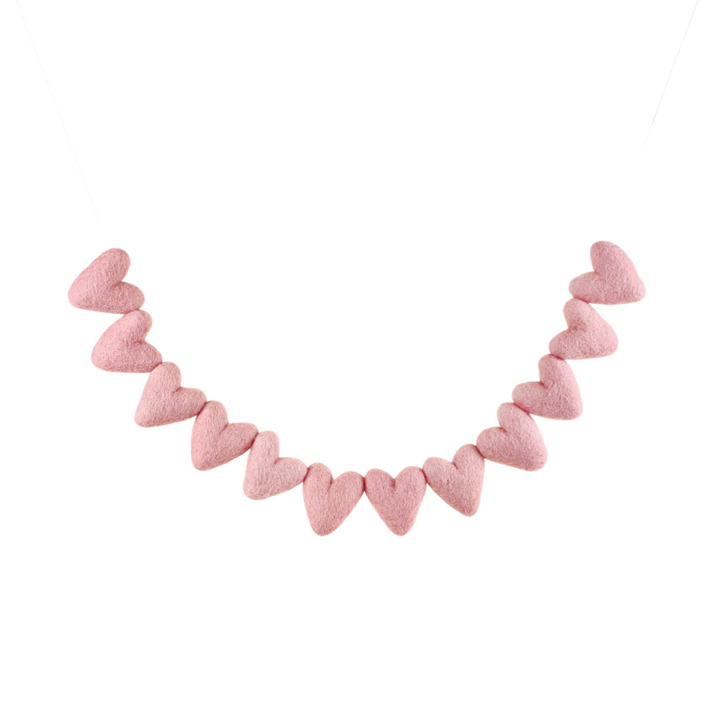 Heart Garland in Light Pink