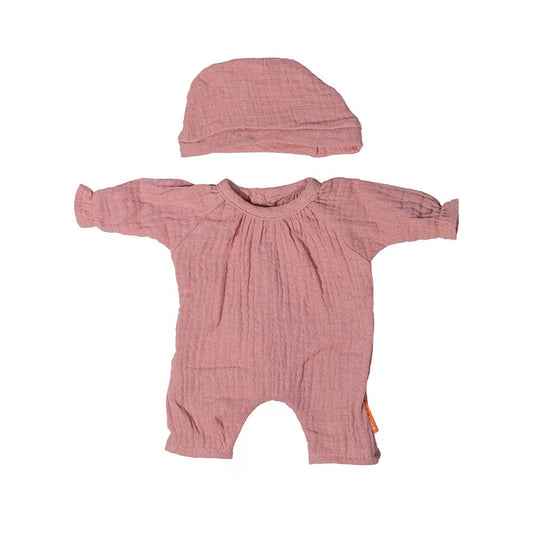 Miniland Pink Pajamas with Hat for Dolls 12 5/8"