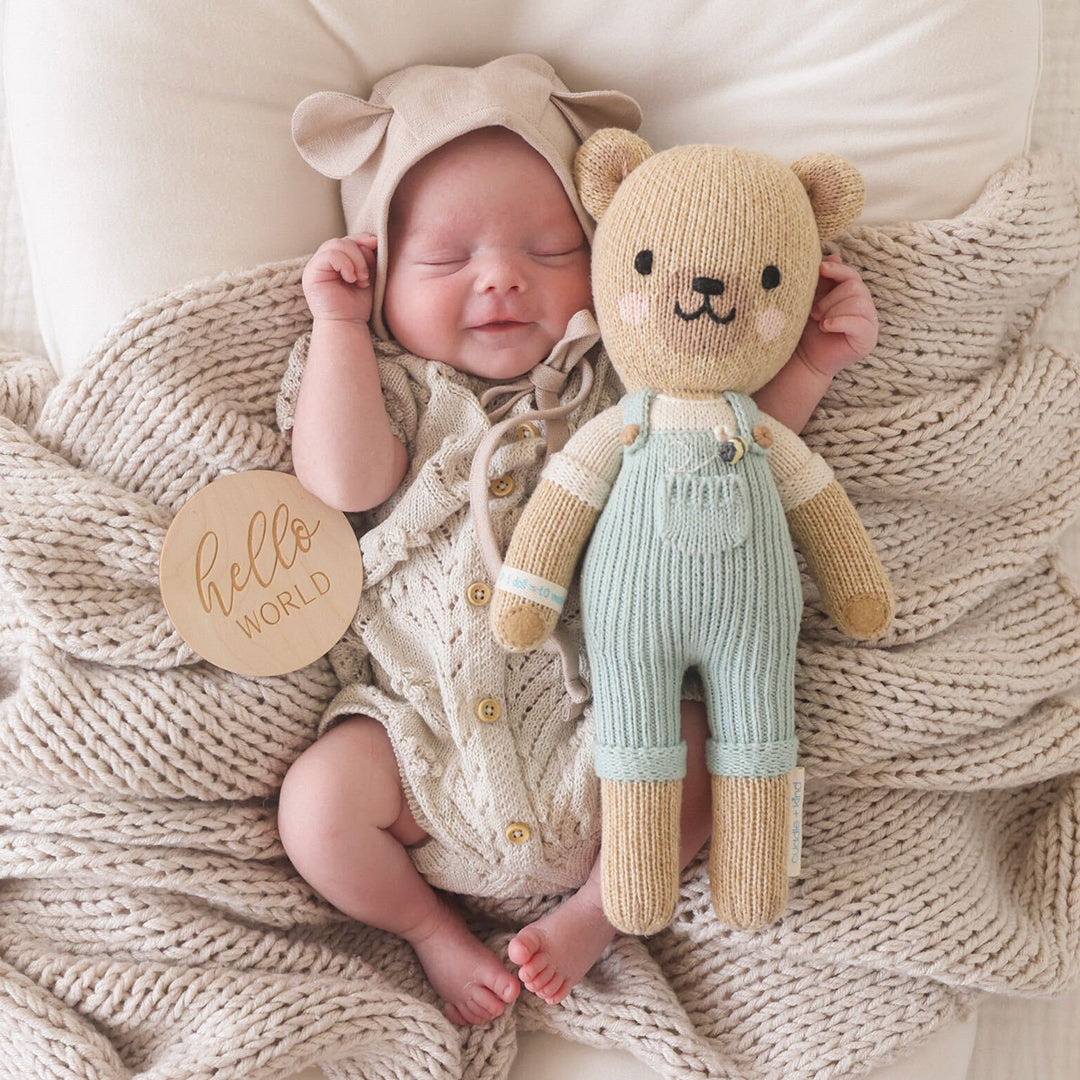 Charlie the Honey Bear Knit Doll - Cuddle + Kind