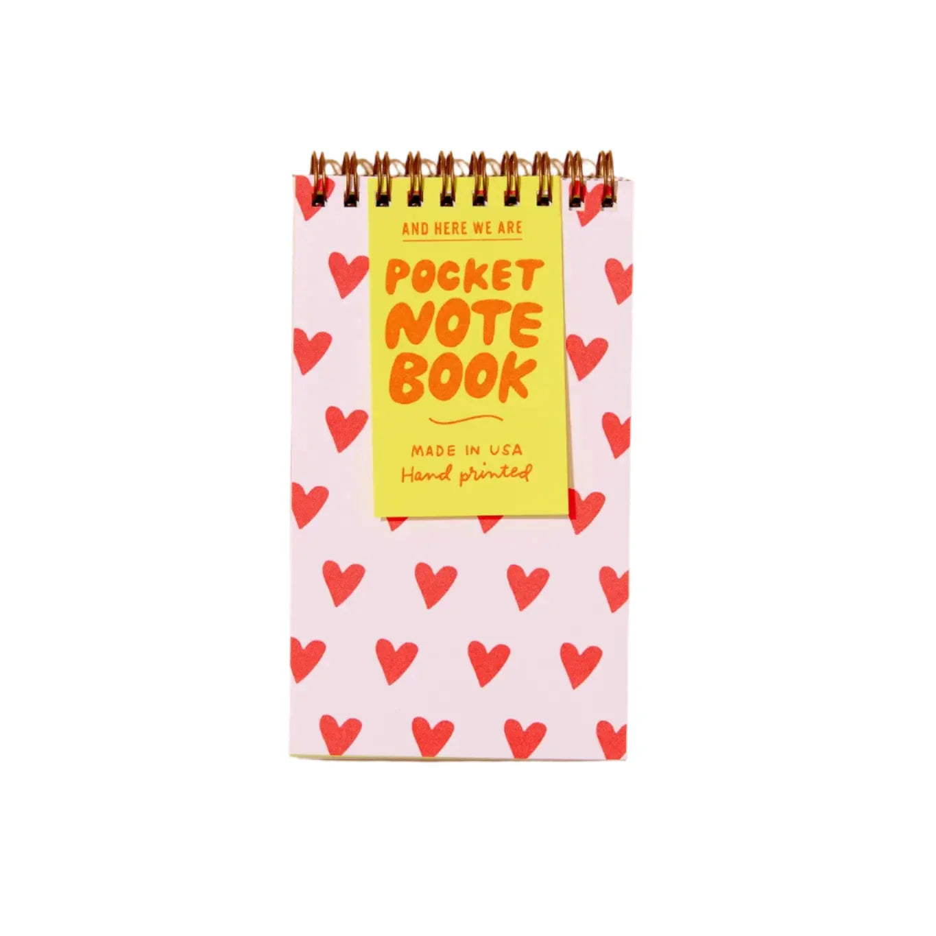 Hearts Letterpress Pocket Notebook