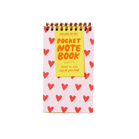 Hearts Letterpress Pocket Notebook
