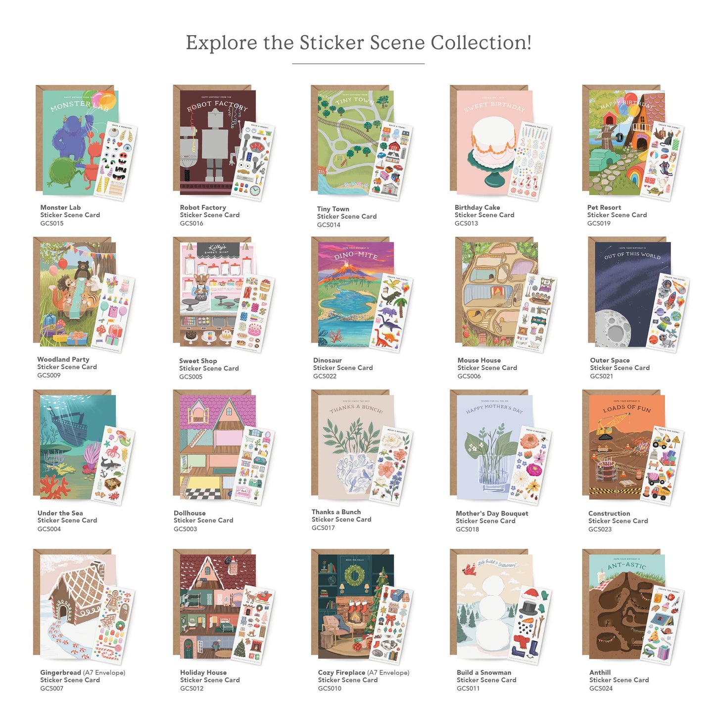 Sticker Scene Card - Construction Birthday