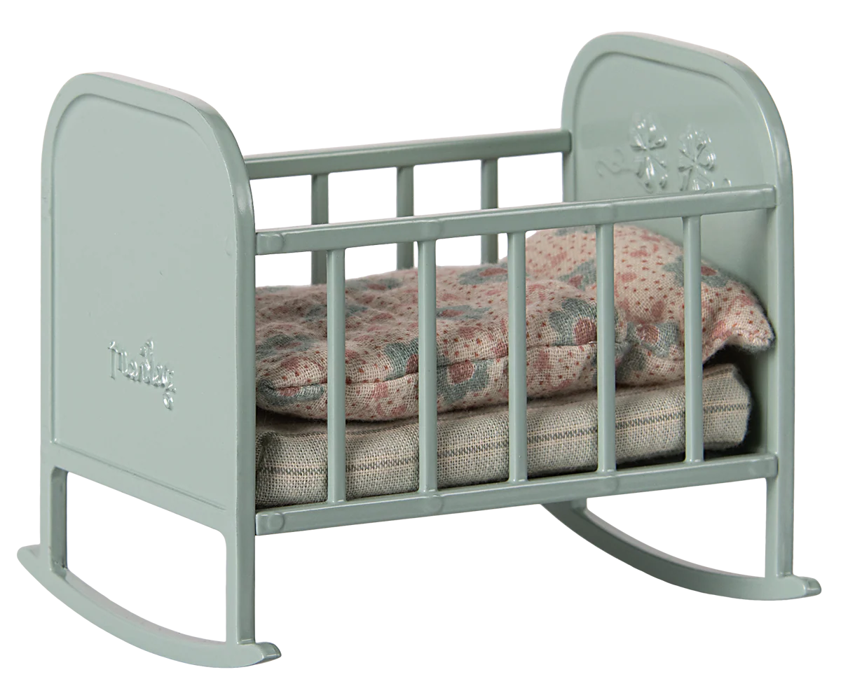 Mouse Cradle in Mint by Maileg