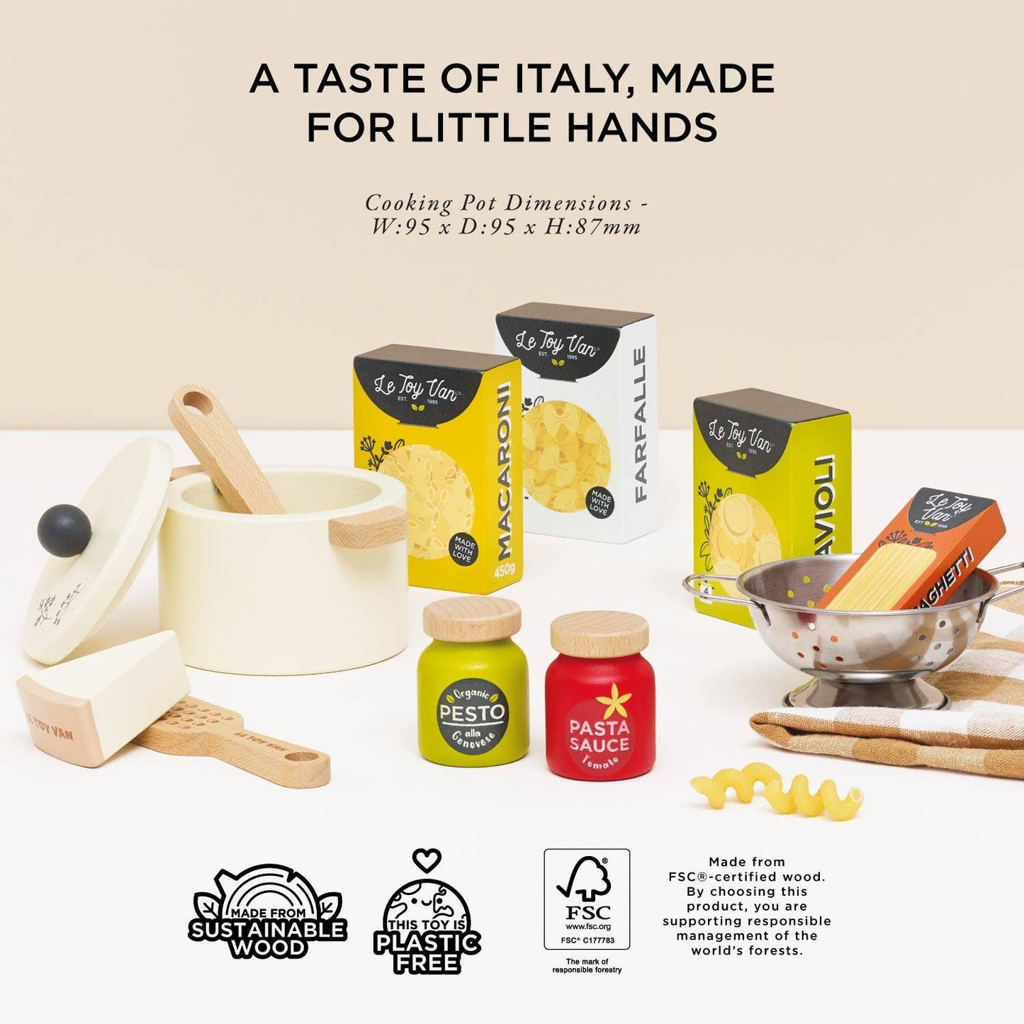 Organic Pasta Wooden Playset