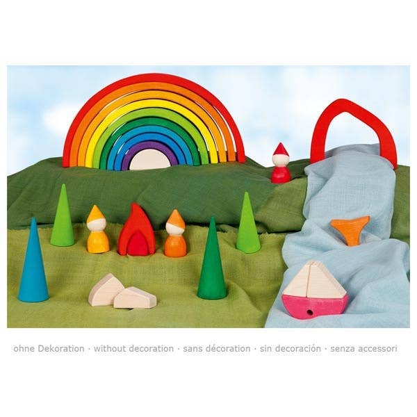 Large Rainbow Wooden Building Blocks