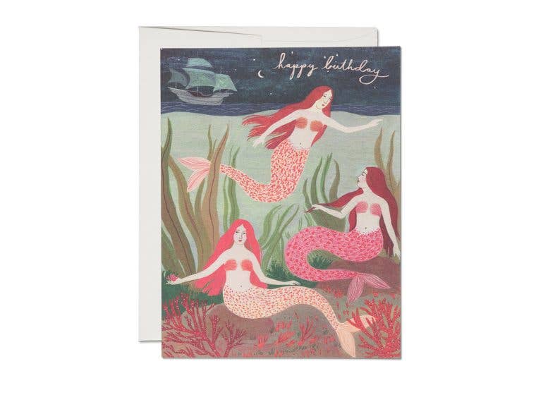 Mermaids Birthday Greeting Card