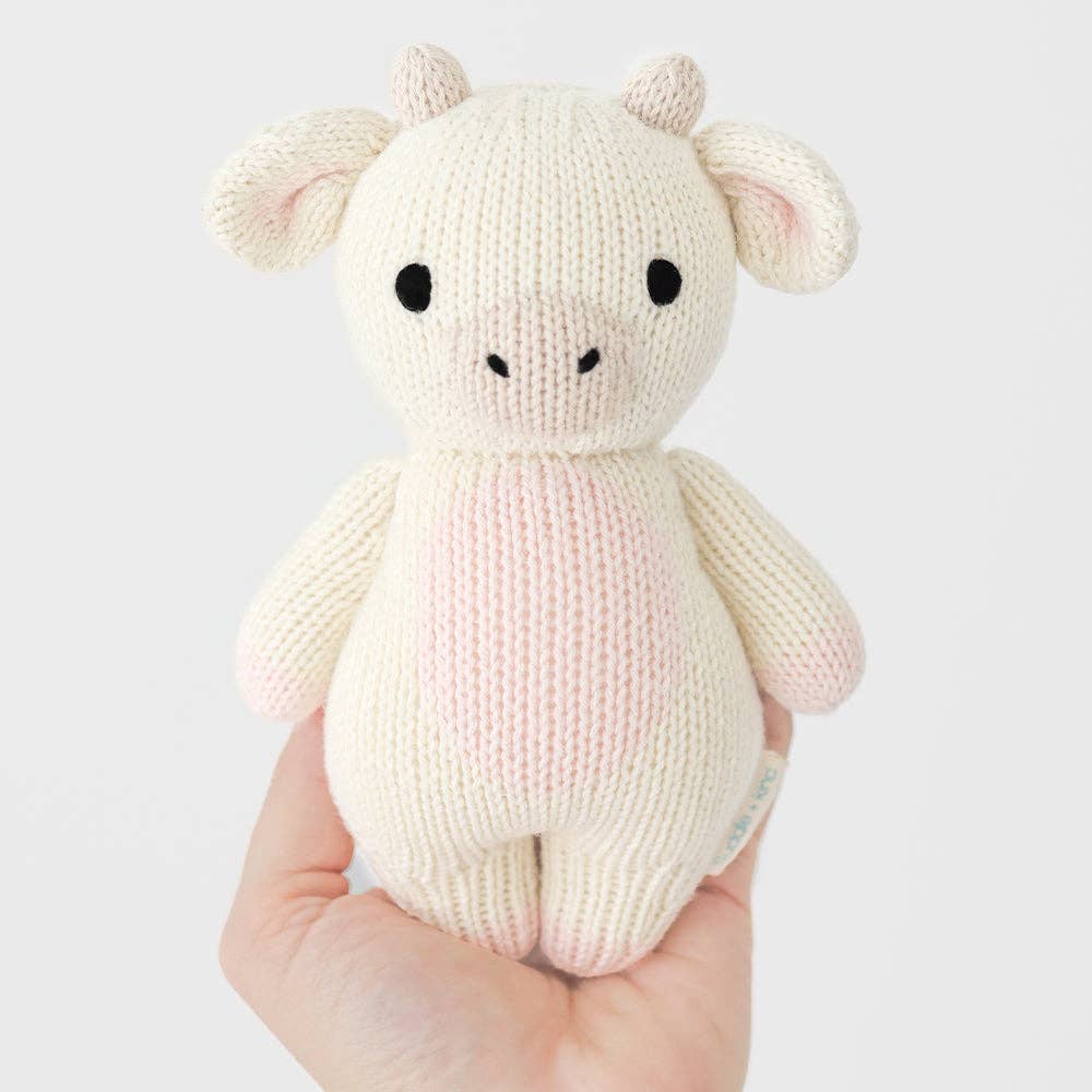 Baby Cow Hand Knit Doll - Cuddle + Kind