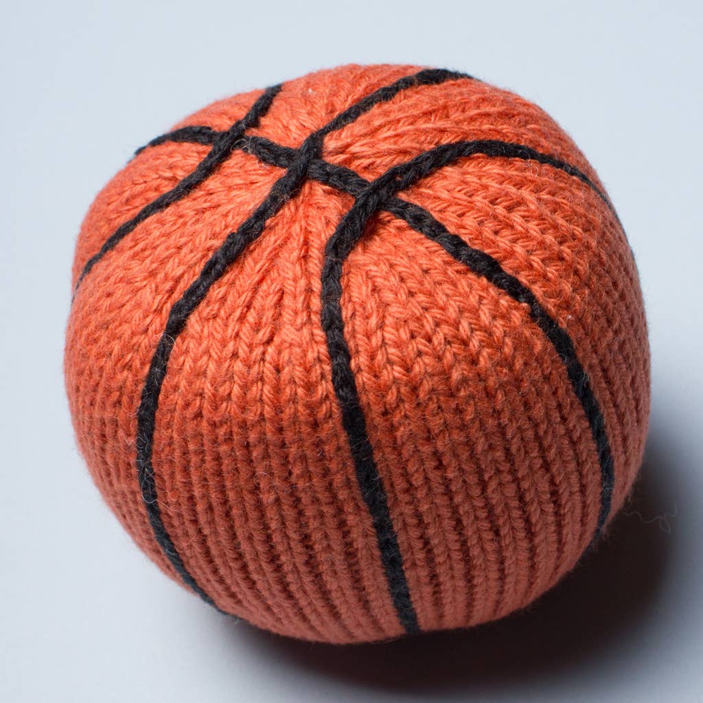 Organic Baby Toy - Basketball Rattle (Handmade)