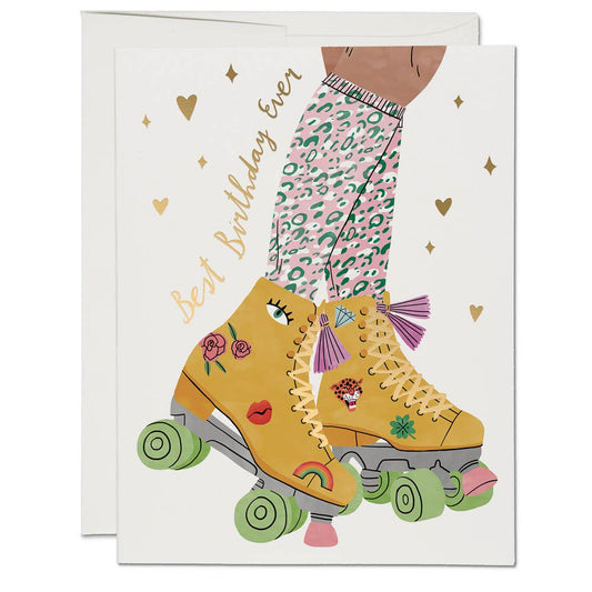Roller Skating Best Birthday Card