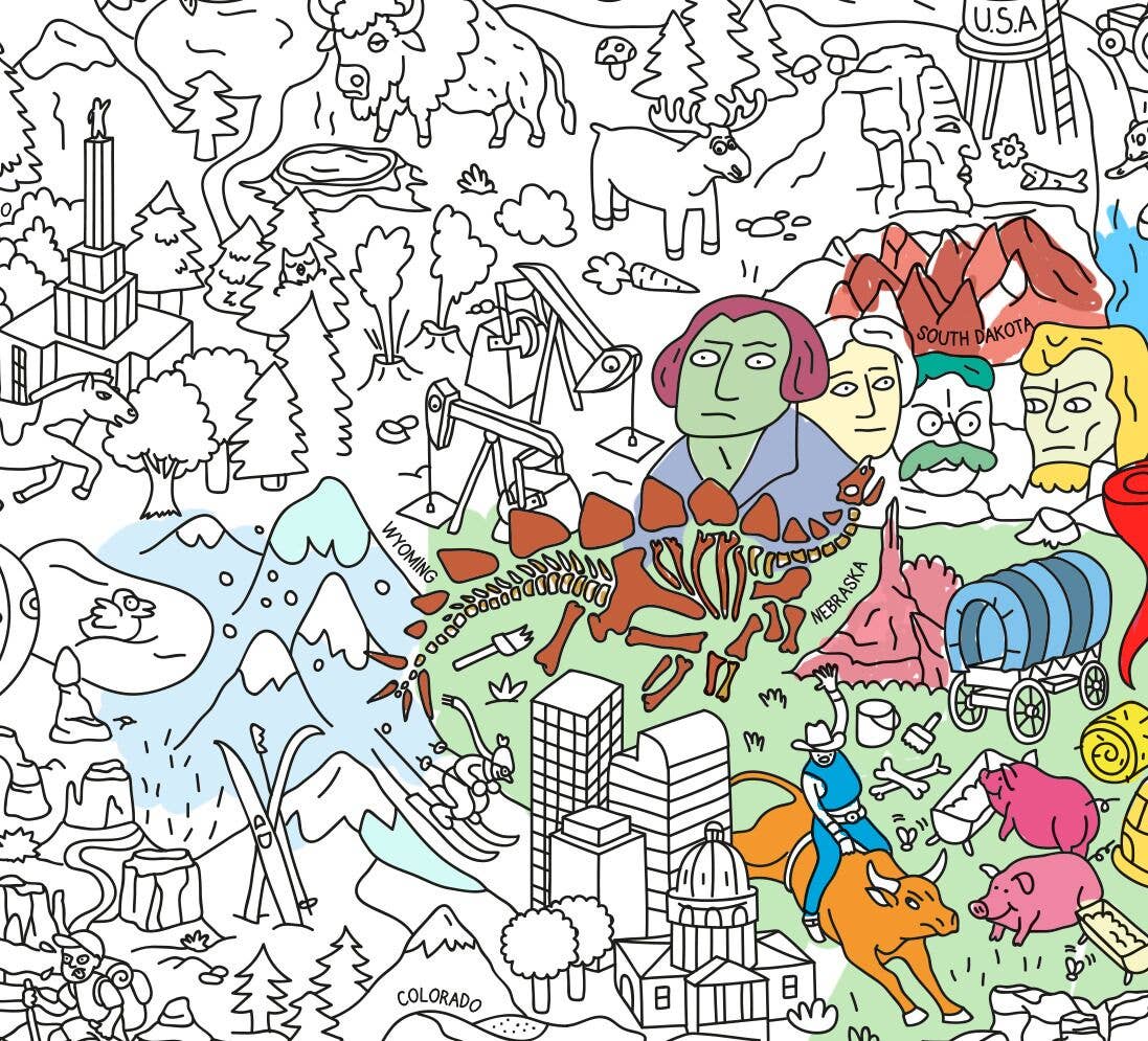 USA Giant Coloring Poster by Omy