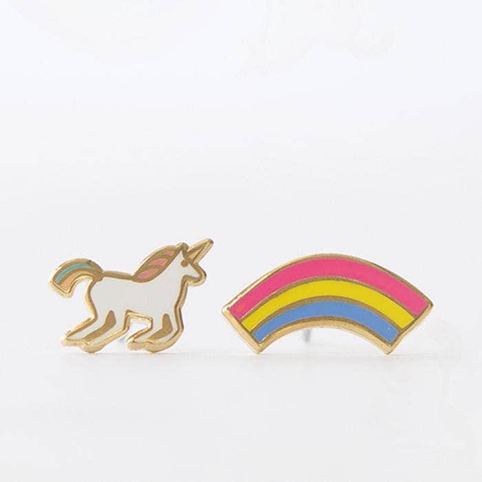 Unicorn and Rainbow Earrings - Yellow Owl Workshop