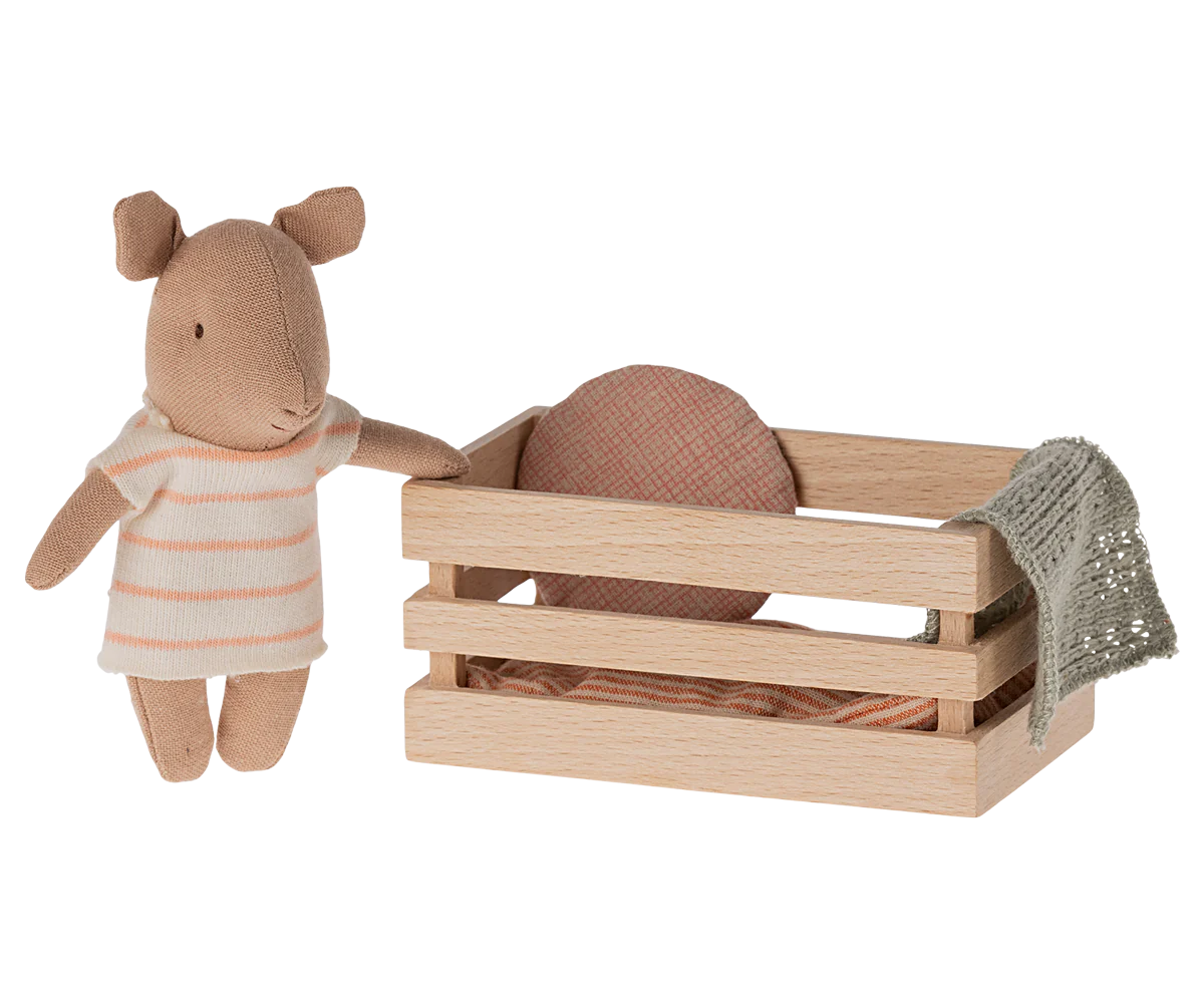 Pig in Box, Baby, by Maileg