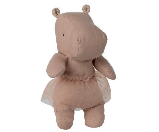 Hippo with Skirt, Small, Rose