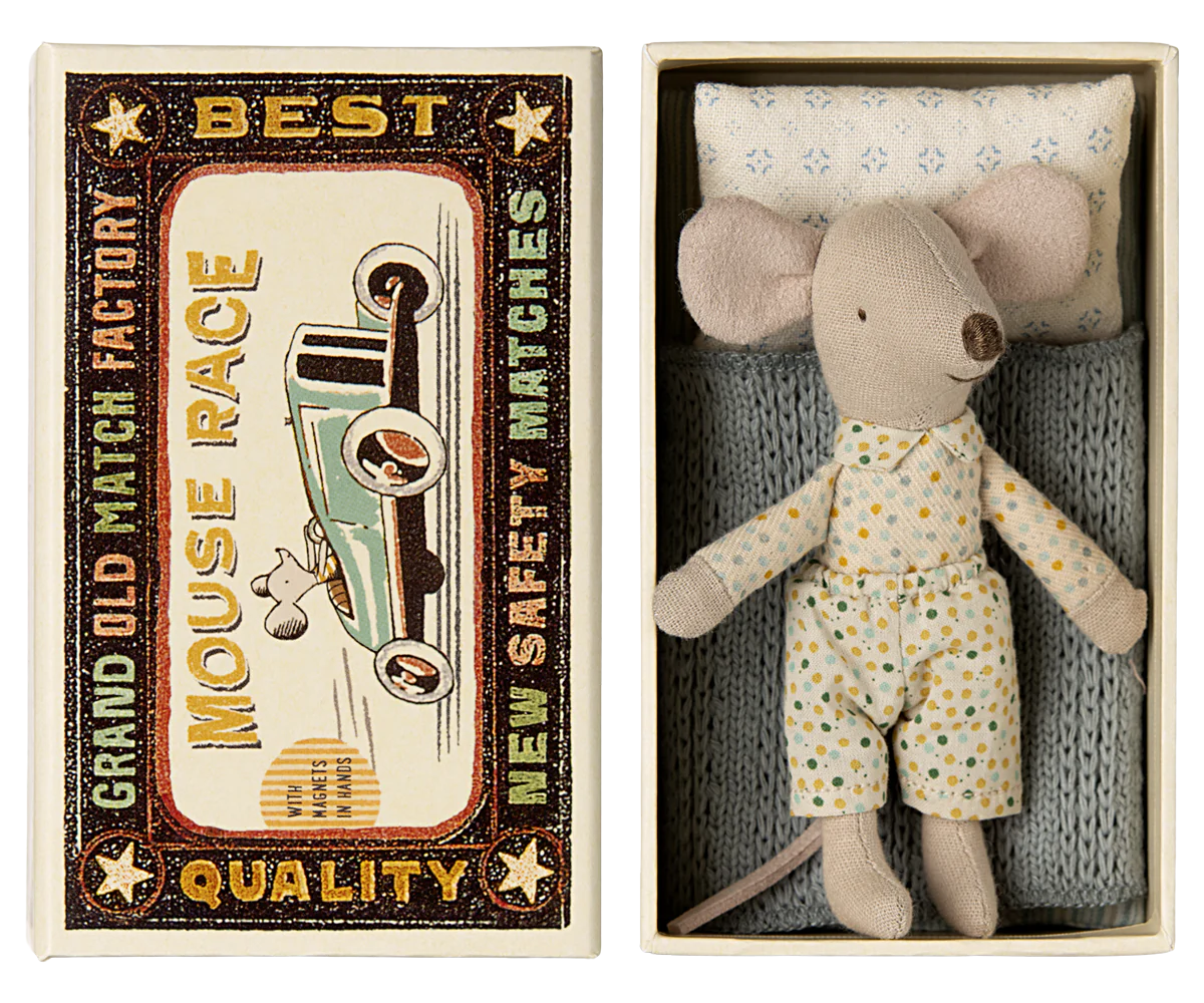 Little Brother Mouse in Matchbox - Maileg