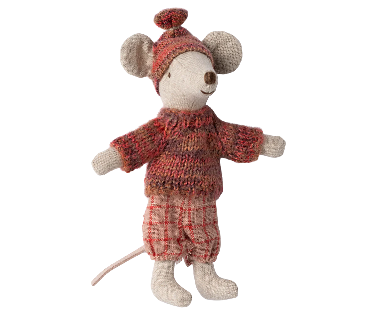 Winter Mouse with Skiing Set, Big Sister - Maileg