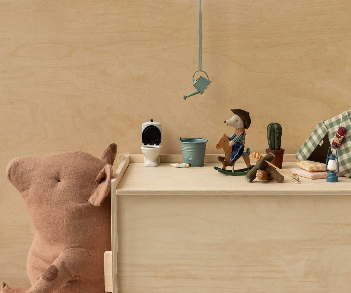 Cowboy mouse on rocking horse, Little brother, by Maileg