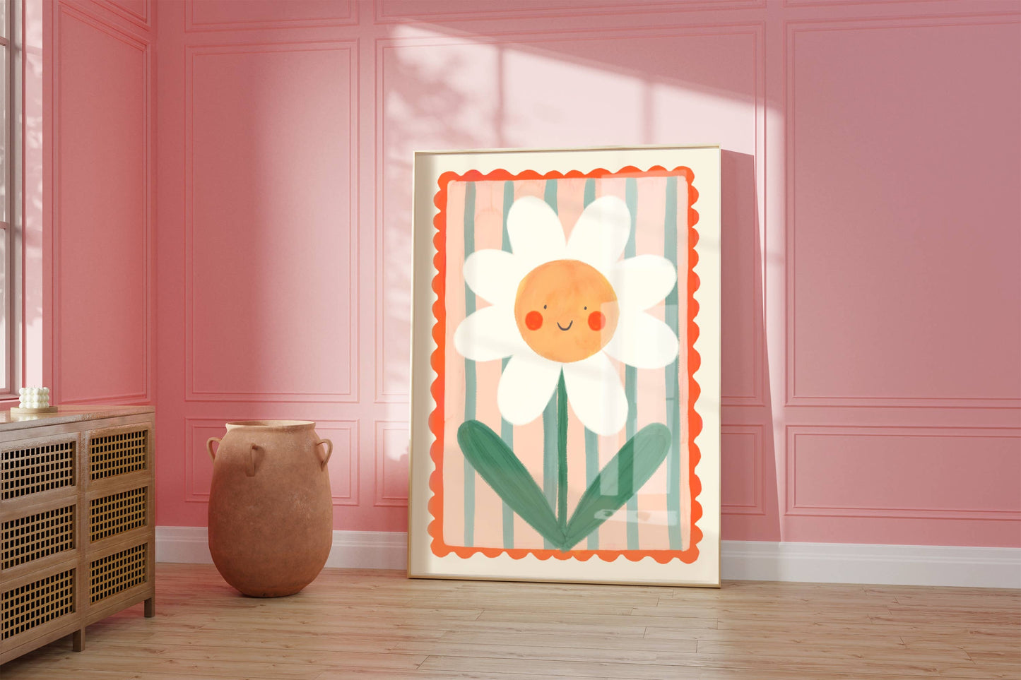 Smiley Flower Art Print