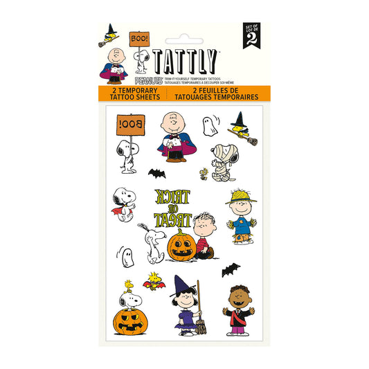 Peanuts Halloween Tattoo Sheet - Tattly