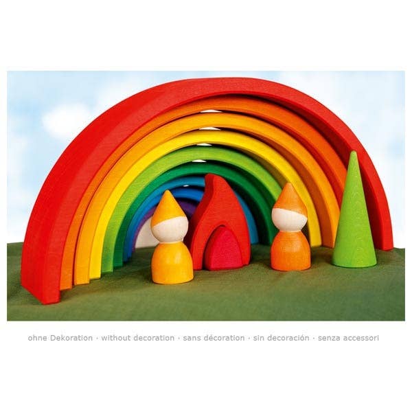 Large Rainbow Wooden Building Blocks