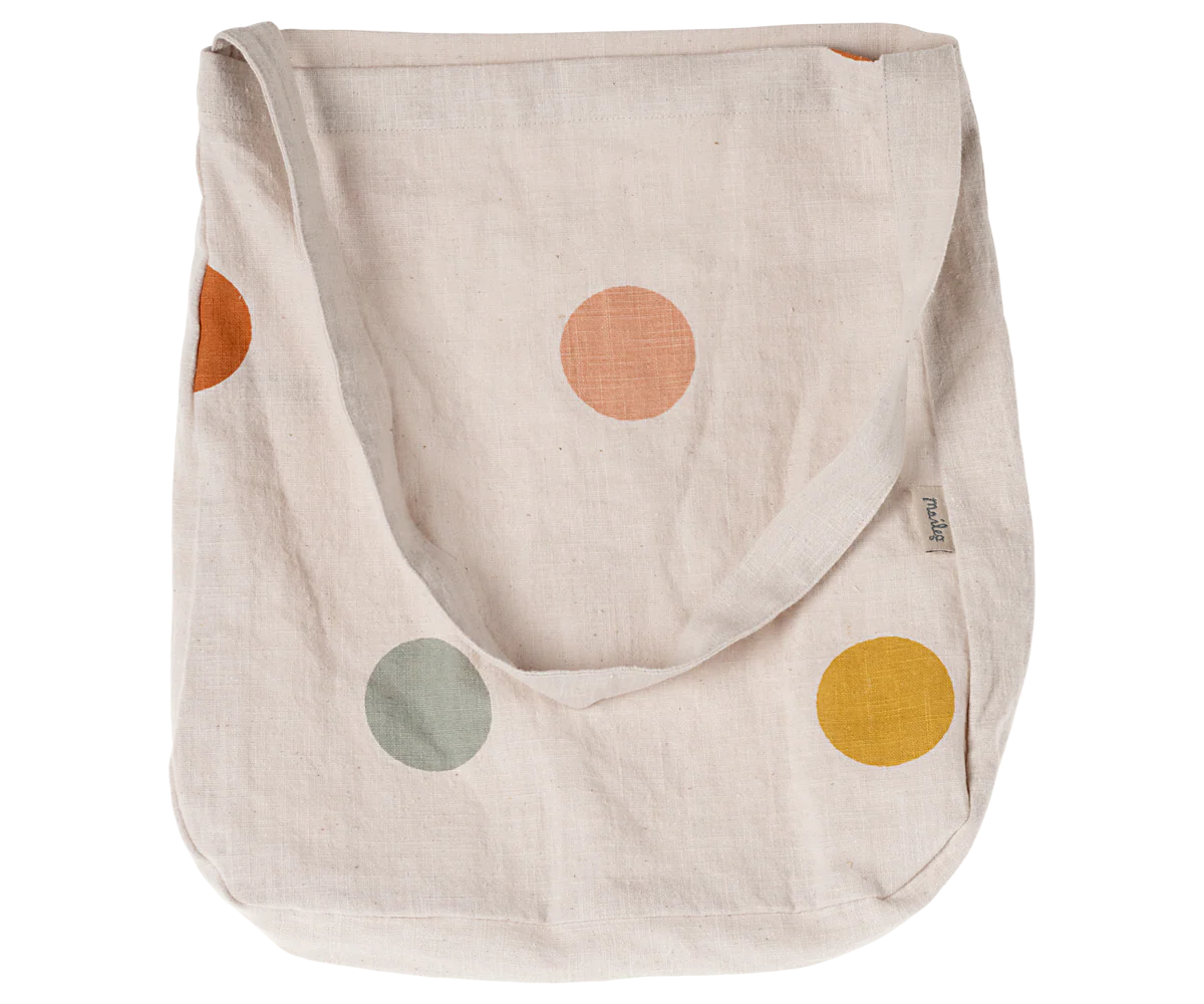 Maileg Tote Bag, Multi Dots, One Strap