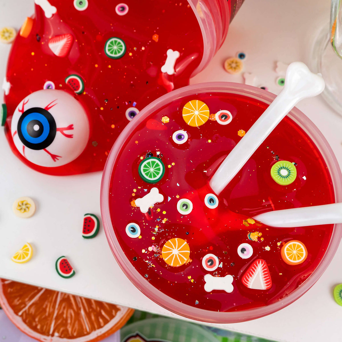 Frightening Fruit Punch Clear Signature Dome™ Slime