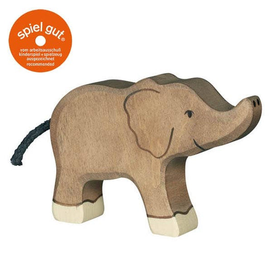 Holztiger Small Elephant, Trunk Raised