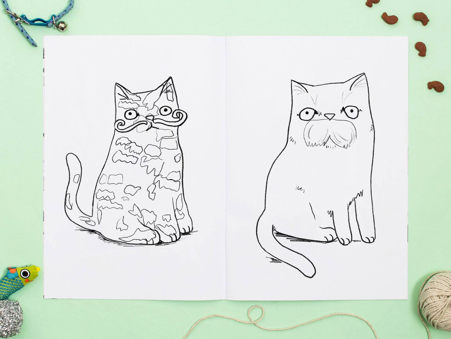 Meowstachio Cats Colouring Book