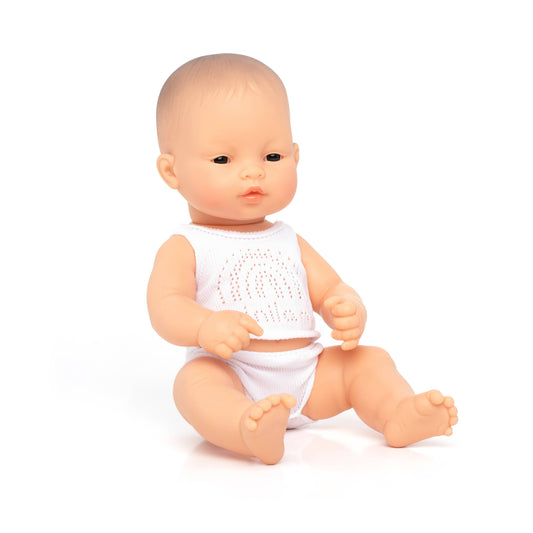 Miniland Baby Doll Light Skin Tone Boy 12 5/8"