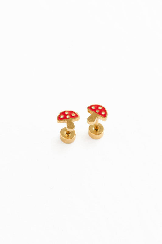 Mushroom Stud Earrings
