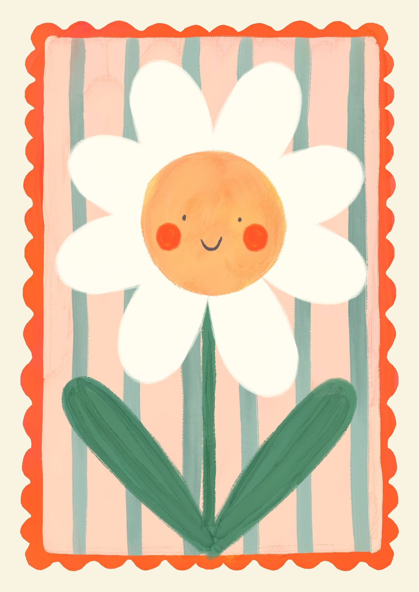 Smiley Flower Art Print