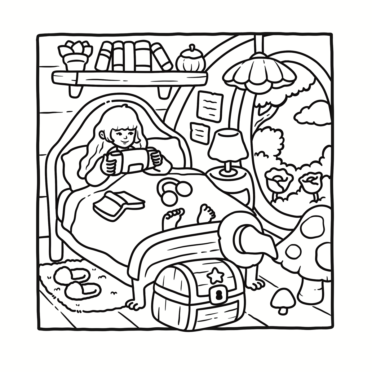Cozy Witchy Coloring Book