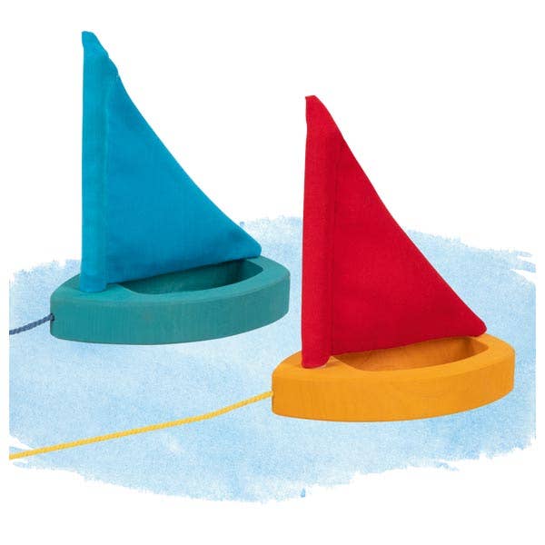 Wooden Puddle Sailboats