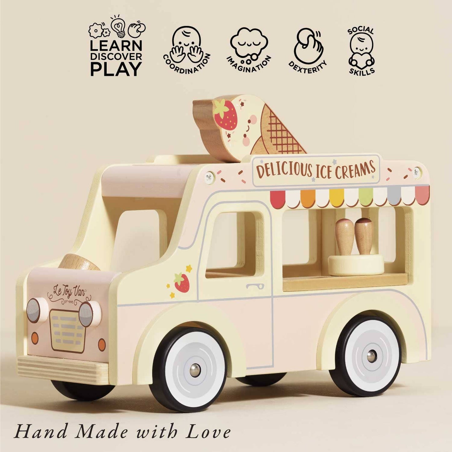 Wooden Ice Cream Van by Le Toy Van